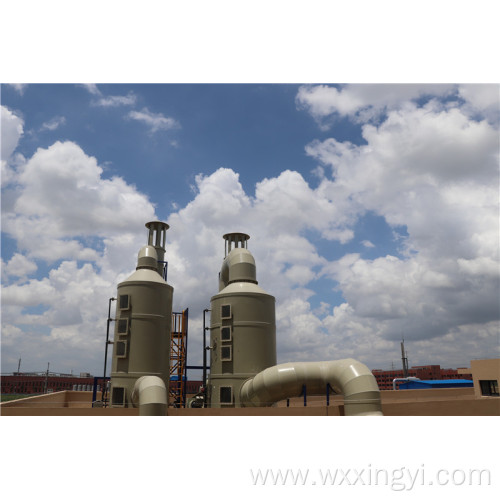 Scrubber system waste gas treatment device